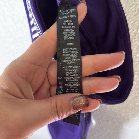 NWT-Savage X Fenty- Xccentuate High Waist Compression Leggings-Purple- Size Smal - Picture 10 of 10